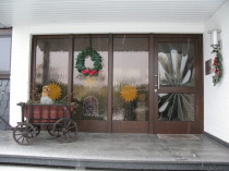Haustür mit Designglas